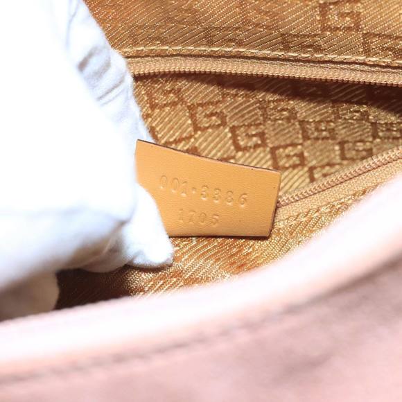 GUCCI Hand Bag Suede Pink Gold 001 3386 1705 Auth 103940 - Picture 12 of 16